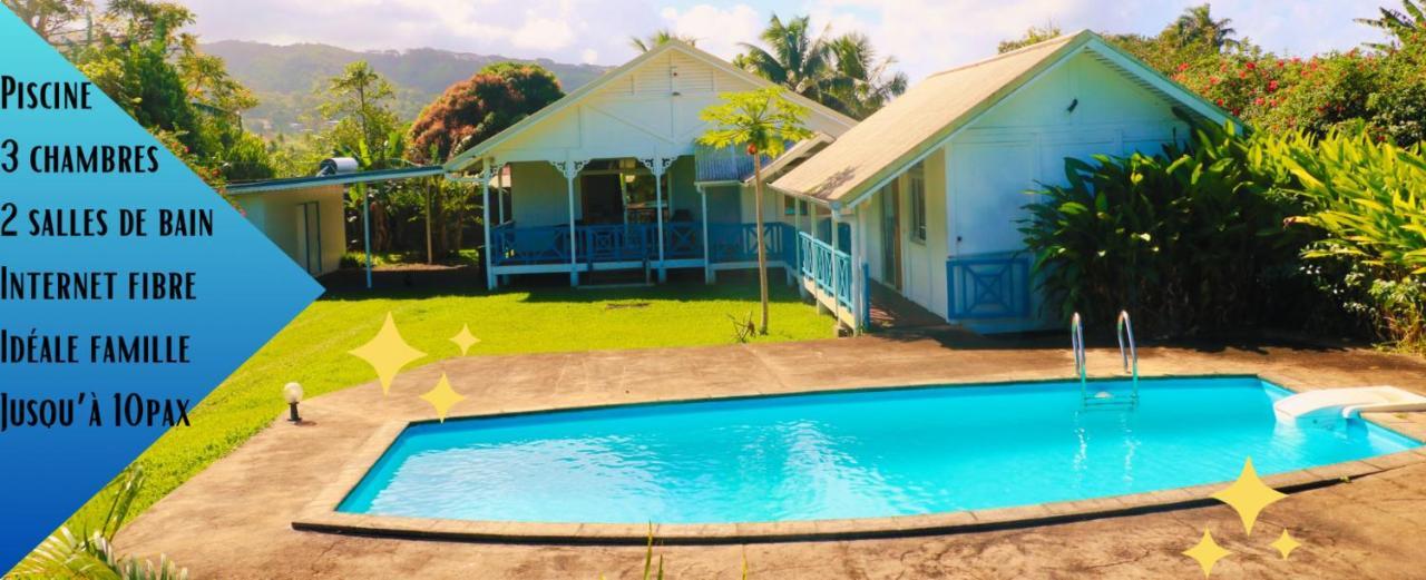 Tevihouse 2 Bedrooms House Or-And Bungalow With Pool Taravao Exterior photo